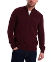 Barbour Men's Tisbury Quarter-zip Rib-cut Sweater In Ruby