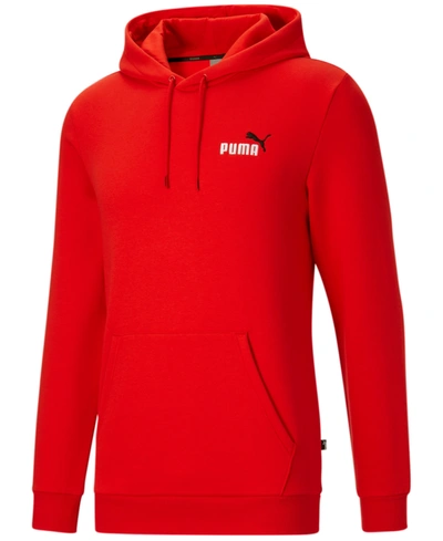 Puma Men's Big & Tall Embroidered Logo Hoodie In Red/black/white