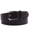 TOMMY HILFIGER MEN'S ENAMEL LOGO ORNAMENT CASUAL LEATHER BELT