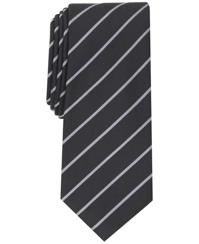 Alfani Men's Primrose Stripe Tie, Created For Macy's In Black