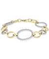 Wrapped In Love Diamond Oval Link Bracelet (1 Ct. T.w.) In 14k Gold-plated Sterling Silver, Created For Macy's In Gold-plated Sterling Silver