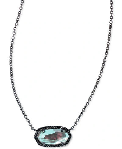 Kendra Scott 14k Gold Plated Elisa Pendant Necklace In Gray