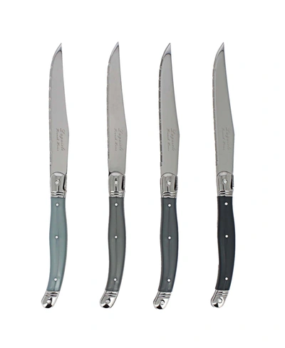 French Home Laguiole Steak Knives, Set Of 4 In Shades Of Gray