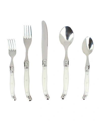 French Home Laguiole Flatware Service For 4, Set Of 20 Piece In White