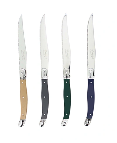 French Home Laguiole Steak Knives, Earth Tones, Set Of 4 In Multi