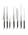French Home 7 Piece Connoisseur Laguiole Black Pakkawood Kitchen Knife Set With Knife Sharpener In Black