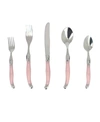 French Home Laguiole 20 Piece Stainless Steel Flatware Set, Service For 4 In Light Pink