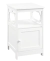 CONVENIENCE CONCEPTS OMEGA END TABLE WITH STORAGE CABINET AND SHELF