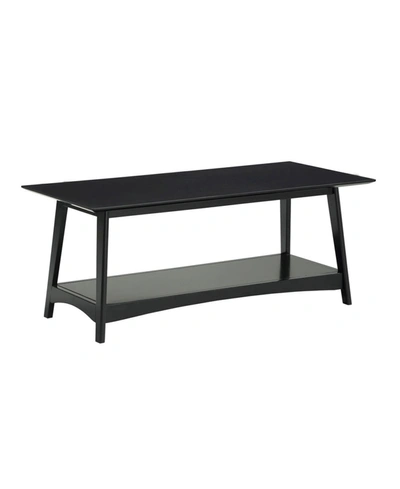 Convenience Concepts Alpine Coffee Table With Shelf In Black
