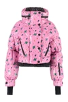 Moncler Genius Womens Light Pink X 3 Moncler Grenoble Plumel Graphic-print Shell-down Hooded Jacket M In Fuchsia