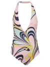Pucci Swimsuit - Sustainable Light Lycra In Navy Rosa