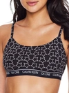 Calvin Klein Ck One Cotton Unlined Bralette Qf5727 In Star Print Black