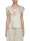 Vince Cowl-neck Sleeveless Blouse In Neutral