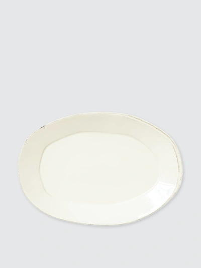 Vietri Lastra Oval Platter In Linen