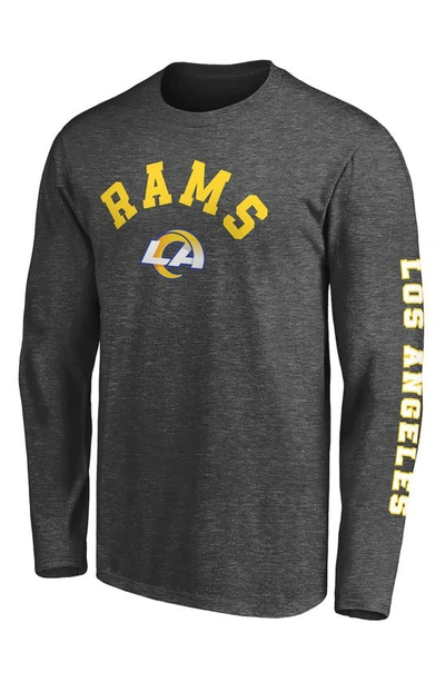 Fanatics Branded Heathered Charcoal Los Angeles Rams Big & Tall City Long Sleeve T-shirt