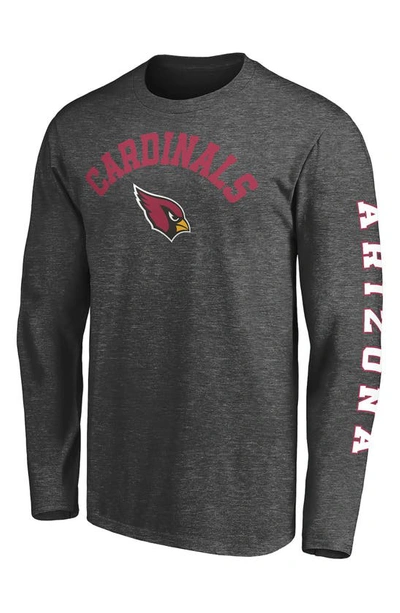 Fanatics Branded Heathered Charcoal Arizona Cardinals Big & Tall City Long Sleeve T-shirt
