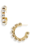 AREA SMALL ROUND CRYSTAL HOOP EARRINGS,C01