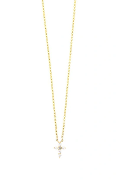 Bony Levy Icons Diamond Cross Pendant Necklace In 18k Yellow Gold