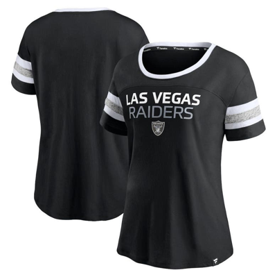 Fanatics Branded Black Las Vegas Raiders Clean Cut Stripe T-shirt
