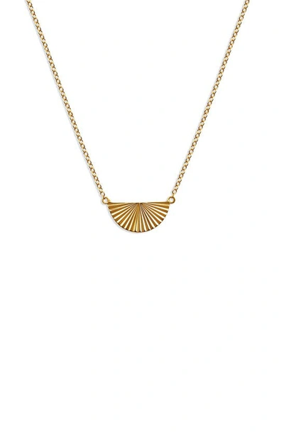 Argento Vivo Sterling Silver The Fluted Pendant Necklace In Gold