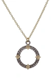 ARMENTA OLD WORLD CHAMPAGNE DIAMOND OPEN PAVÉ CIRCLE NECKLACE,16494