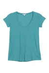 James Perse V-neck T-shirt In Cerulean