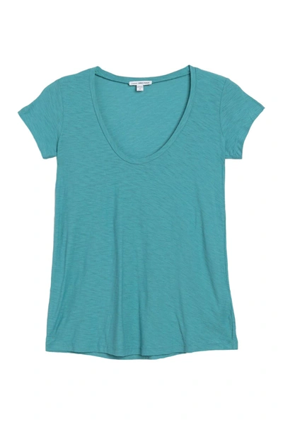 James Perse V-neck T-shirt In Cerulean