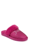 Juicy Couture Women's Kisses Faux Fur Slipper Women's Shoes In Pink Multi-pz