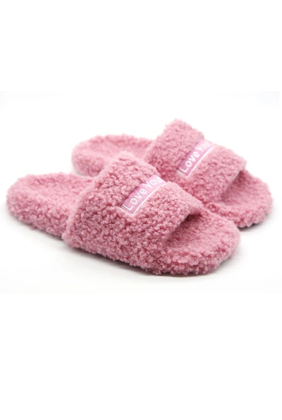 Oxygen Boutique Love Yourself Pink Slippers