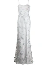 MARCHESA NOTTE BRIDESMAIDS EMBROIDERED FLOOR-LENGTH GOWN