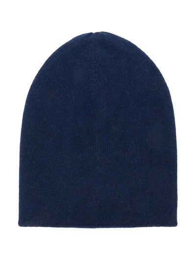 Brunello Cucinelli Kids' Virgin Wool Beanie Hat In Blue