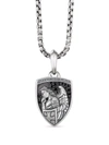 David Yurman Men's Amulets St. Michael Sterling Silver & Pavé Black Diamond Pendant In Silver