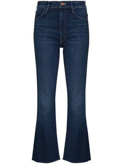 Mother The Hustler Cropped Jeans In Blau