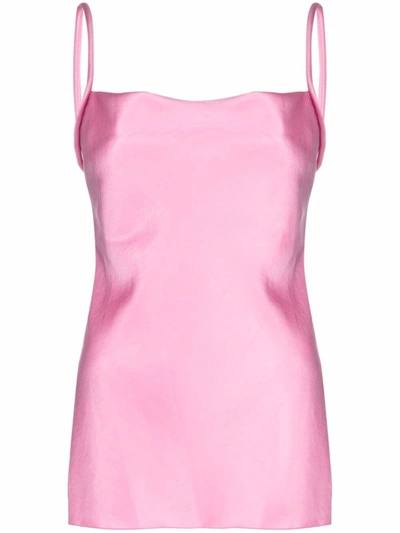 Nanushka Neza Open-back Satin Camisole In Pink