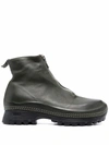 GUIDI ZIPPED LEATHER ANKLE BOOTS