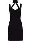 Dolce & Gabbana Sleeveless Stretch Sablé Bustier Minidress In Schwarz