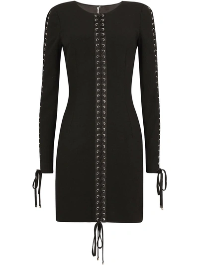 DOLCE & GABBANA EYELET-DETAIL MINIDRESS