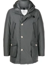 WOOLRICH BUTTONED-UP HOODED COAT