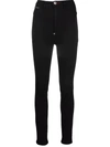 Philipp Plein Super High-waist Skinny Jeans In Schwarz