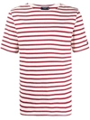 Saint James Striped Short-sleeved T-shirt In Red