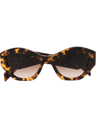 Prada Tortoiseshell Oversize-frame Sunglasses In Braun