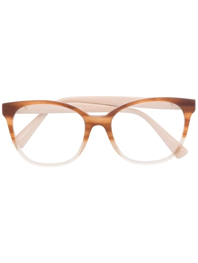 Valentino Garavani Va3064 Square-frame Glasses In Braun