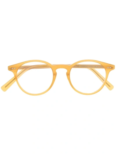 Epos New Pan Round-frame Glasses In Yellow