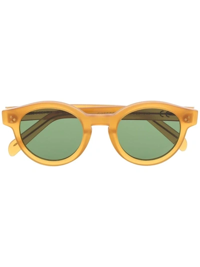 Epos Round Frame Sunglasses In Yellow