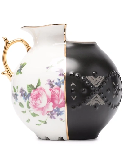 Seletti Hybird Print Vase In Schwarz