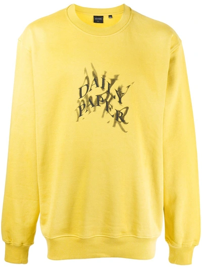 Daily Paper Logo-print Cotton Sweatshirt In Gelb