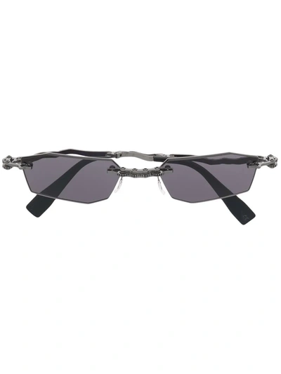 Kuboraum H40 Rectangle-frame Sunglasses In Schwarz