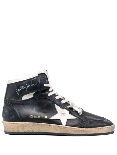 Golden Goose Black High-top Lace-up Sneakers In Nero