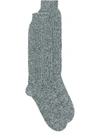 Bally Knitted Wool Socks In Green