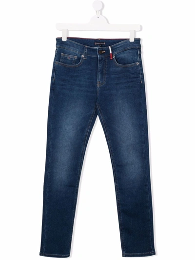 Tommy Hilfiger Junior Teen Scanton Slim-cut Jeans In Blue